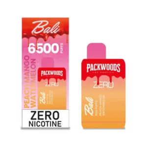 Bali + Packwoods Zero 6500 Puffs Disposable Vape (Zero Nicotine)..